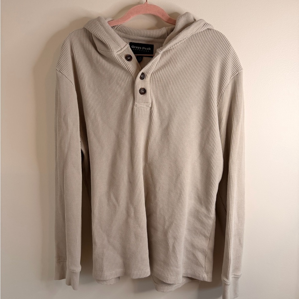 Grays Peak Cream Waffle Knit Sweater